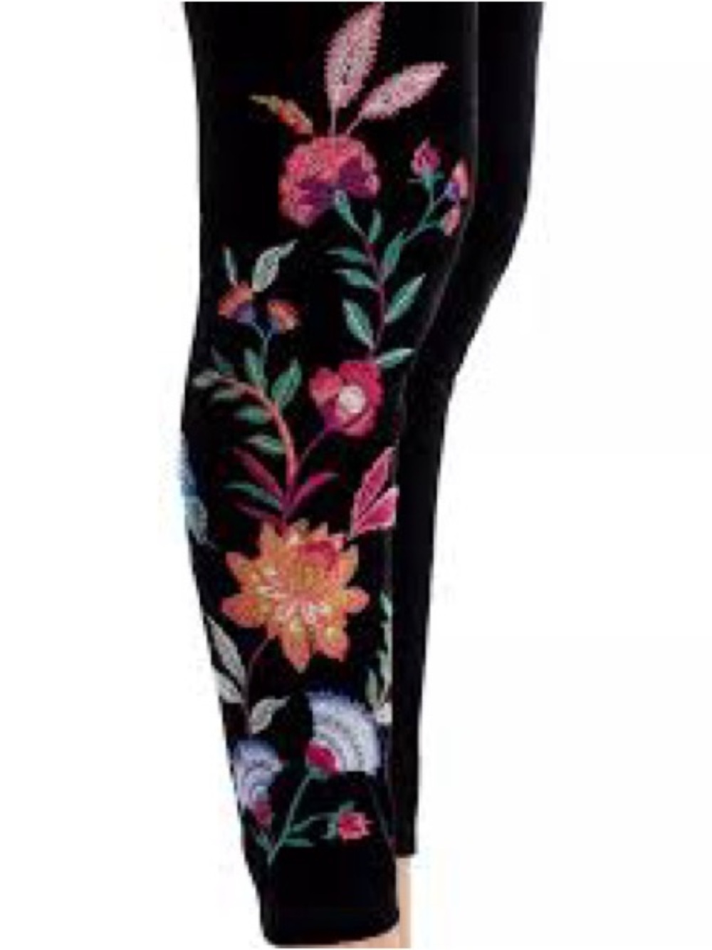 Johnny Was Sandra Stretch Velvet Leggings Size M